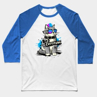 Bad cattitude graffiti Baseball T-Shirt